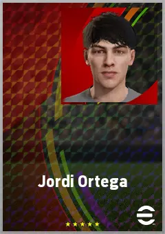 Jordi Ortega eFootball 2026 player card, 63 OVR CMF