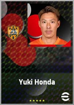 Honda Yuki eFootball 2026 player card, 70 OVR CB