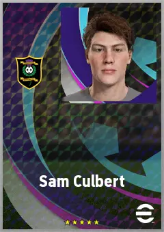 Sam Culbert eFootball 2026 player card, 63 OVR RMF