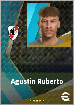 Agustín Ruberto eFootball 2026 player card, 71 OVR CF