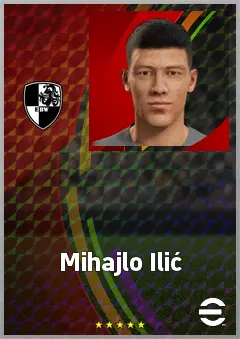 Mihajlo Ilić eFootball 2026 player card, 67 OVR CB