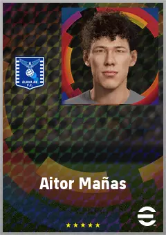 Aitor Mañas eFootball 2026 player card, 64 OVR CF