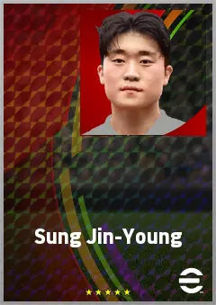 Sung Jin-Young eFootball 2026 player card, 62 OVR CF