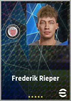 Frederik Rieper eFootball 2026 player card, 67 OVR CB