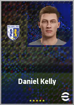 Daniel Kelly eFootball 2026 player card, 63 OVR CMF