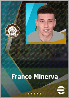Franco Minerva eFootball 2026 player card, 68 OVR LMF