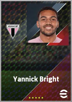 Yannick Bright eFootball 2026 player card, 71 OVR DMF