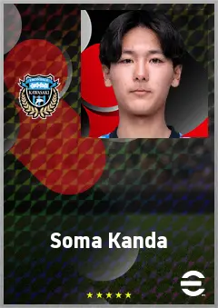 Kanda Soma eFootball 2026 player card, 64 OVR CF