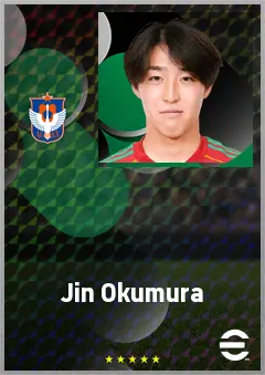 Okumura Jin eFootball 2026 player card, 67 OVR RMF