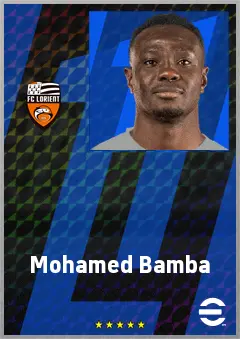 Mohamed Bamba eFootball 2026 player card, 71 OVR CF