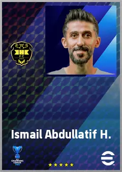 Ismail Abdullatif H. eFootball 2026 player card, 67 OVR CF