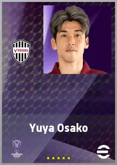 Osako Yuya eFootball 2026 player card, 71 OVR CF