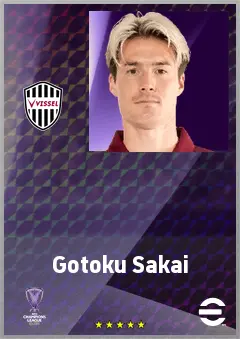 Sakai Gotoku eFootball 2026 player card, 71 OVR RB