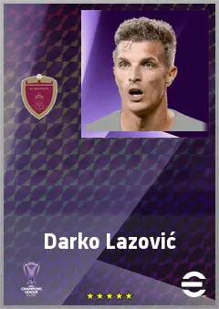 Darko Lazović eFootball 2026 player card, 73 OVR LMF