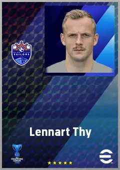 Lennart Thy eFootball 2026 player card, 73 OVR CF