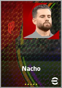 Nacho eFootball 2026 player card, 77 OVR CB