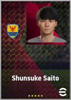 Saito Shunsuke eFootball 2026 player card, 65 OVR RMF