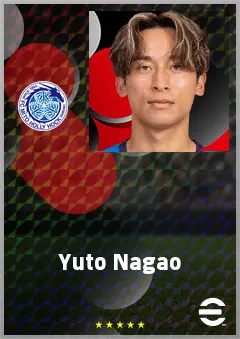 Nagao Yuto eFootball 2026 player card, 66 OVR DMF