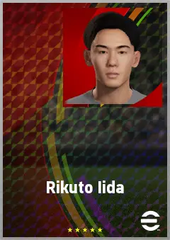 Iida Rikuto eFootball 2026 player card, 60 OVR LB