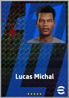 Lucas Michal eFootball 2026 player card, 64 OVR LWF
