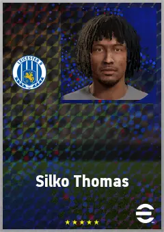 Silko Thomas eFootball 2026 player card, 63 OVR LMF
