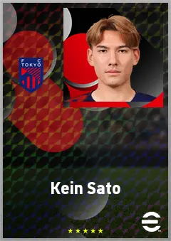 Sato Kein eFootball 2026 player card, 68 OVR RWF