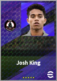 Josh King eFootball 2026 player card, 71 OVR AMF