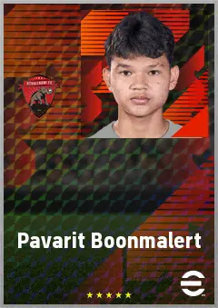Pavarit Boonmalert eFootball 2026 player card, 62 OVR CMF
