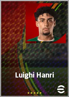 Luighi Hanri eFootball 2026 player card, 68 OVR CF