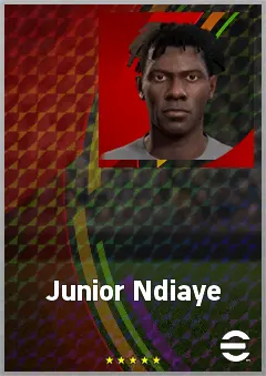 Junior Ndiaye eFootball 2026 player card, 66 OVR CF