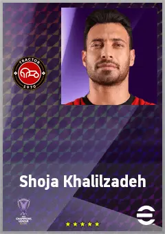 Shoja Khalilzadeh eFootball 2026 player card, 70 OVR CB