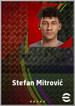 Stefan Mitrović eFootball 2026 player card, 63 OVR LMF