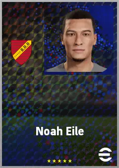 Noah Eile eFootball 2026 player card, 72 OVR CB