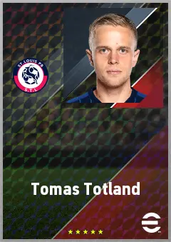 Tomas Totland eFootball 2026 player card, 70 OVR RB