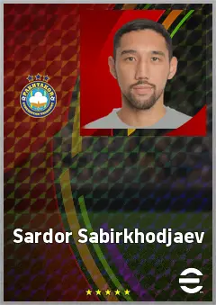Sardor Sabirkhodjaev eFootball 2026 player card, 70 OVR CMF