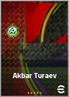 Akbar Turaev eFootball 2026 player card, 68 OVR GK