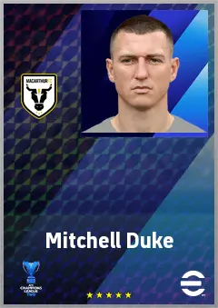 Mitchell Duke eFootball 2026 player card, 69 OVR CF