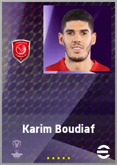 Karim Boudiaf eFootball 2026 player card, 73 OVR DMF