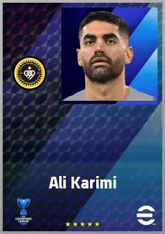 Ali Karimi eFootball 2026 player card, 69 OVR CMF