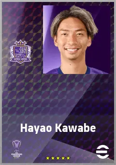 Kawabe Hayao eFootball 2026 player card, 72 OVR CMF