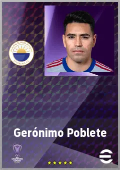 Gerónimo Poblete eFootball 2026 player card, 72 OVR DMF