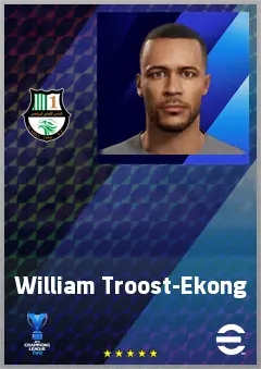 William Troost-Ekong eFootball 2026 player card, 73 OVR CB