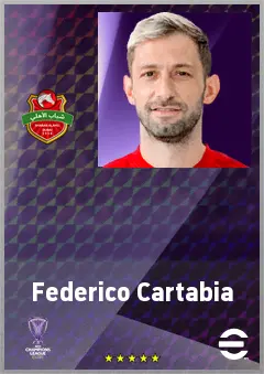 Federico Cartabia eFootball 2026 player card, 72 OVR RWF