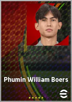 Phumin William Boers eFootball 2026 player card, 64 OVR CB