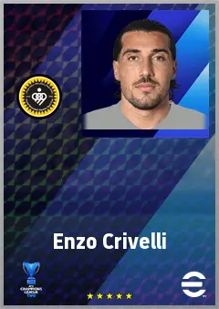 Enzo Crivelli eFootball 2026 player card, 71 OVR CF