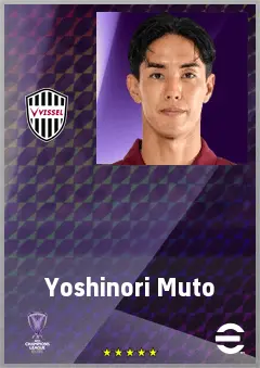 Muto Yoshinori eFootball 2026 player card, 71 OVR RWF
