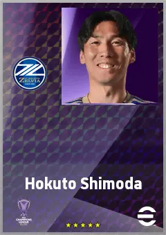 Shimoda Hokuto eFootball 2026 player card, 70 OVR CMF
