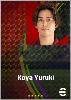 Yuruki Koya eFootball 2026 player card, 69 OVR LWF