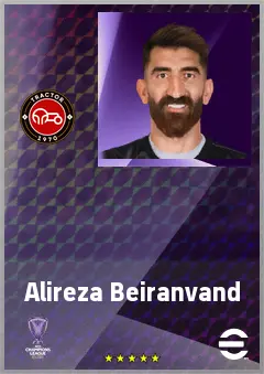 Alireza Beiranvand eFootball 2026 player card, 72 OVR GK