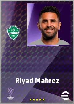 Riyad Mahrez eFootball 2026 player card, 78 OVR RWF
